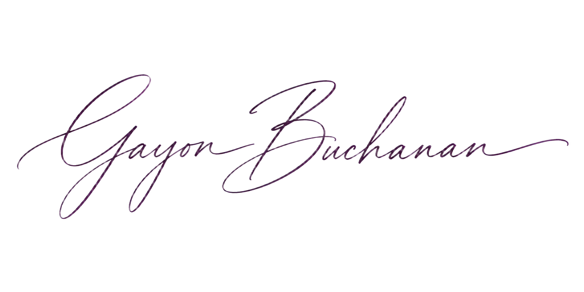 Signature of Gayon Buchanan, founder of Bella Cares